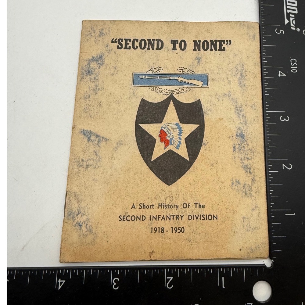 Vintage Second Infantry Division History Booklet 1918-1950 Indianhead Patch